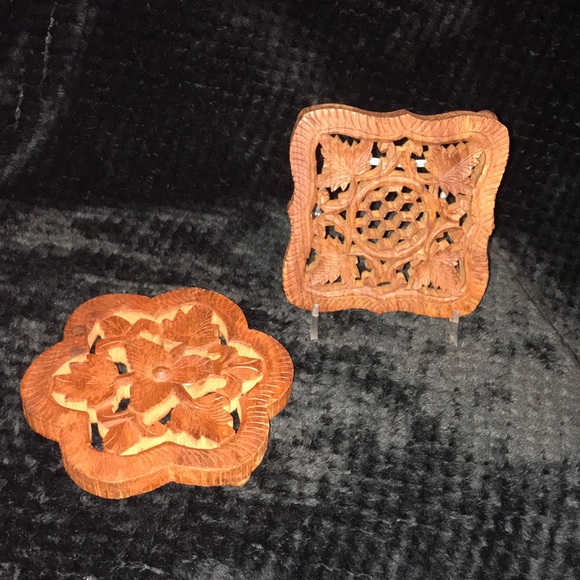 Other - teakwood trivet set of 2